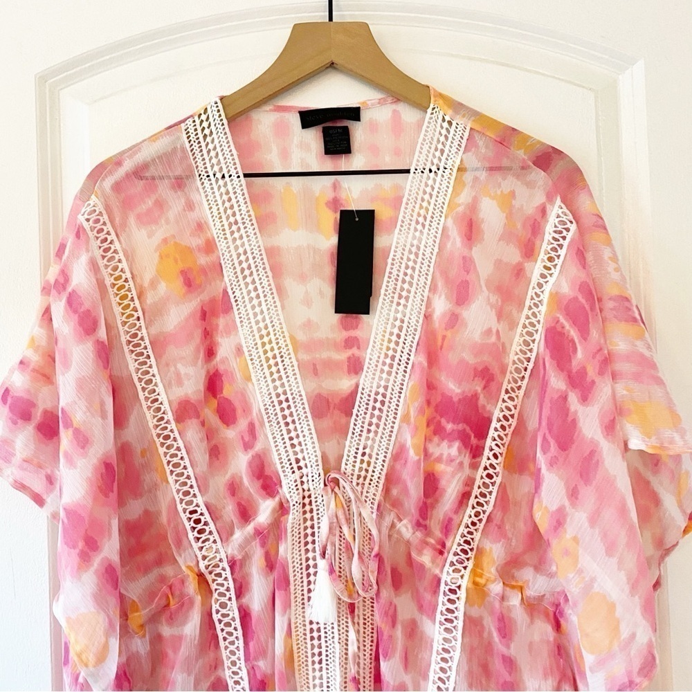 STEVE MADDEN Tie Dye Embroidered Swim Cover Up NWT Vacation - Picture 2 of 8